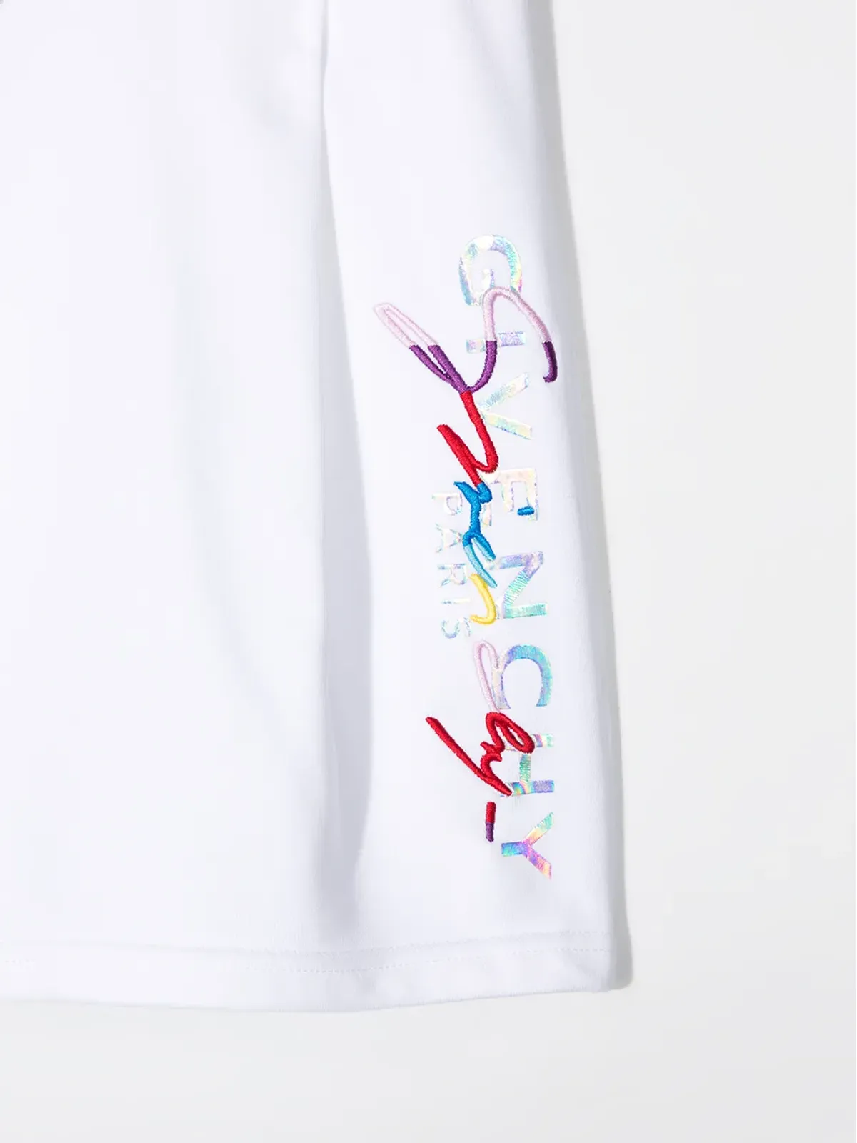 Givenchy Kids logo-print knitted skirt - White - 画像3
