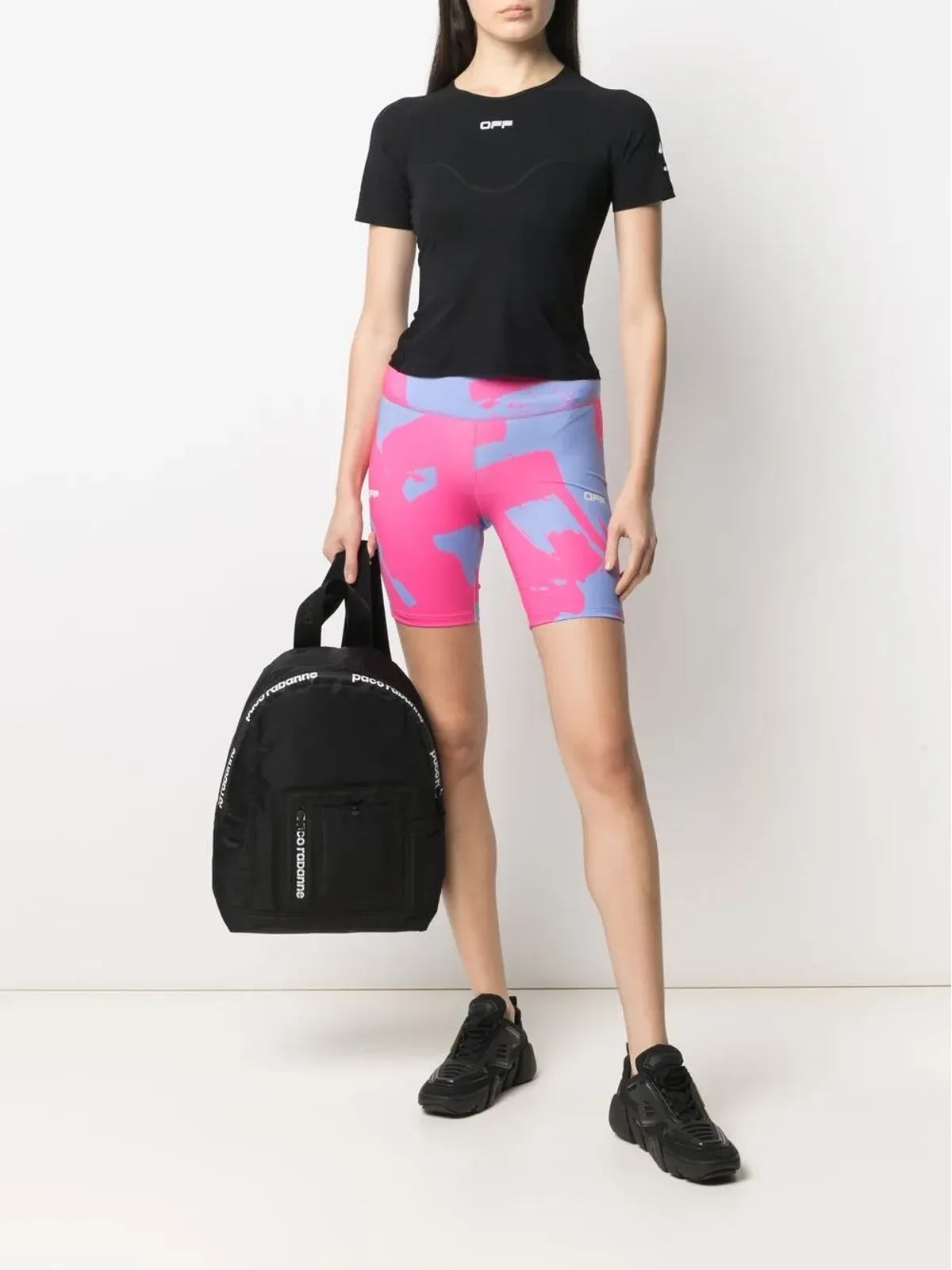 Off-White プリント コンプレッション サイクリングショーツ - ピンク - 画像2