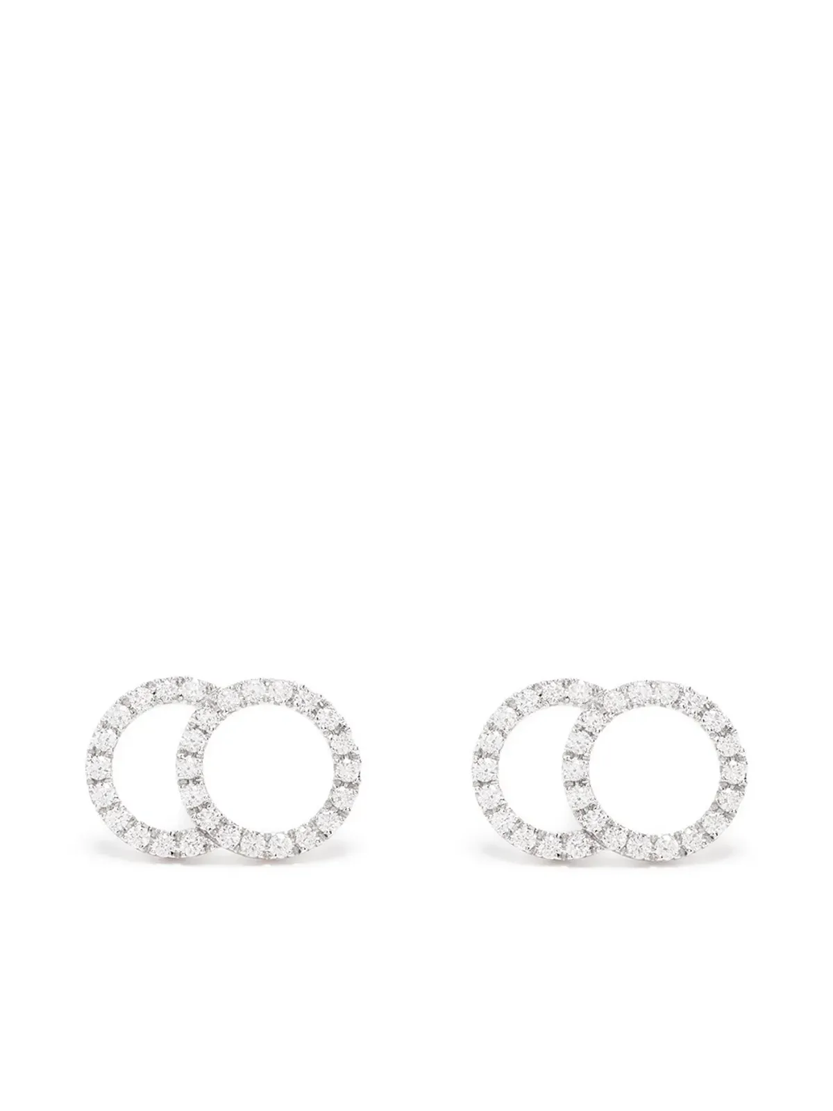 Courbet CELESTE 大粒 pavé ラボラトリーグローン ダイヤモンド セット スタッド イヤリング - シルバー - 画像1
