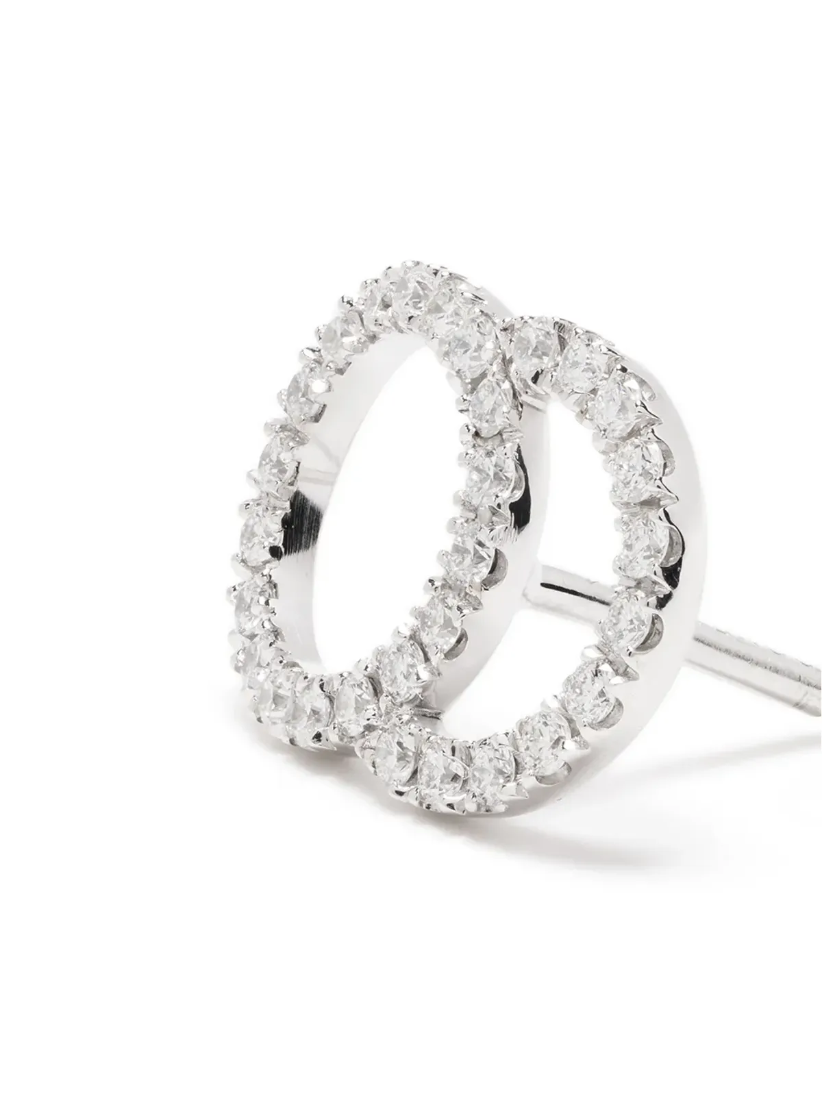 Courbet CELESTE 大粒 pavé ラボラトリーグローン ダイヤモンド セット スタッド イヤリング - シルバー - 画像3