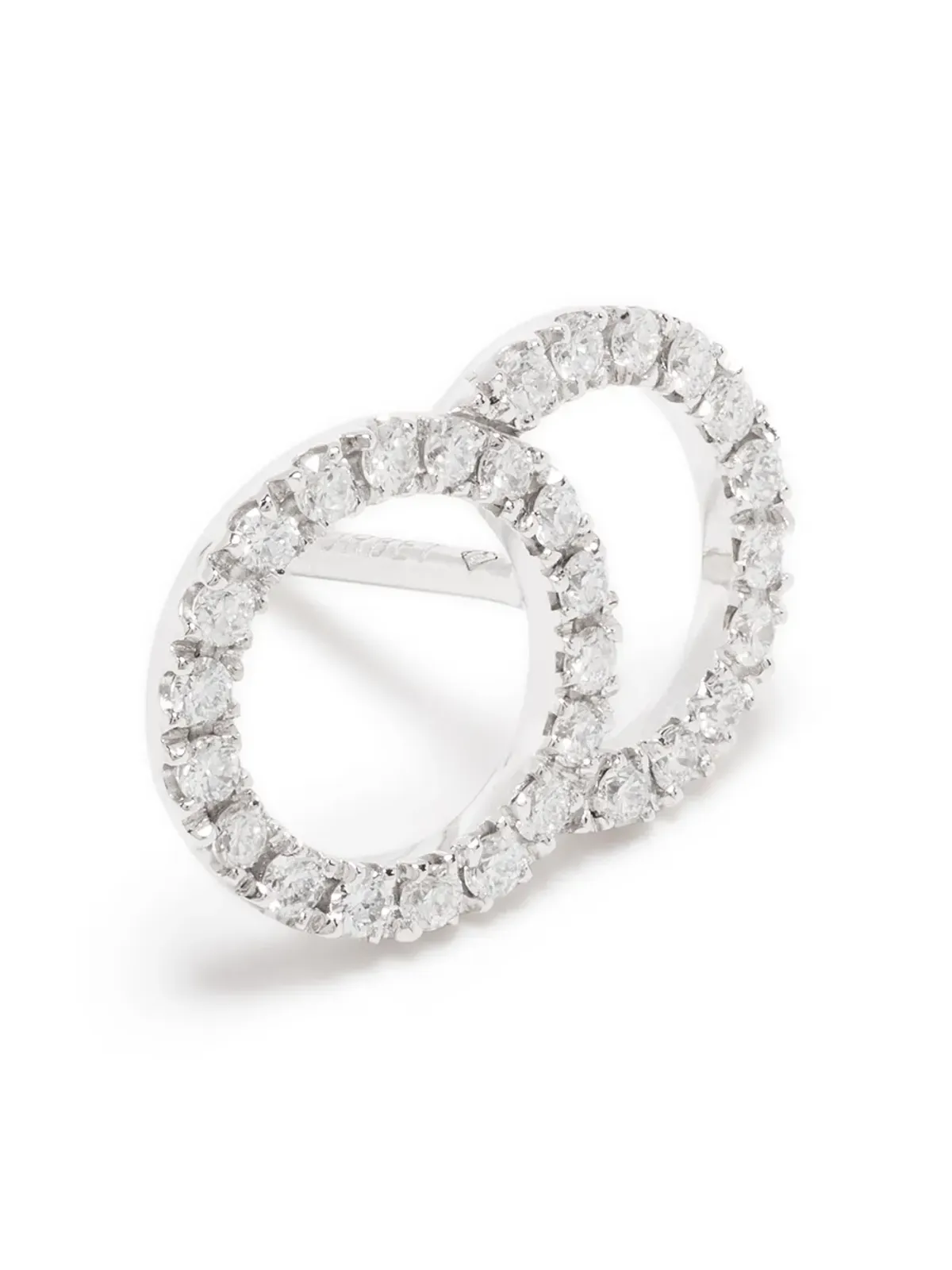 Courbet CELESTE 大粒 pavé ラボラトリーグローン ダイヤモンド セット スタッド イヤリング - シルバー - 画像4