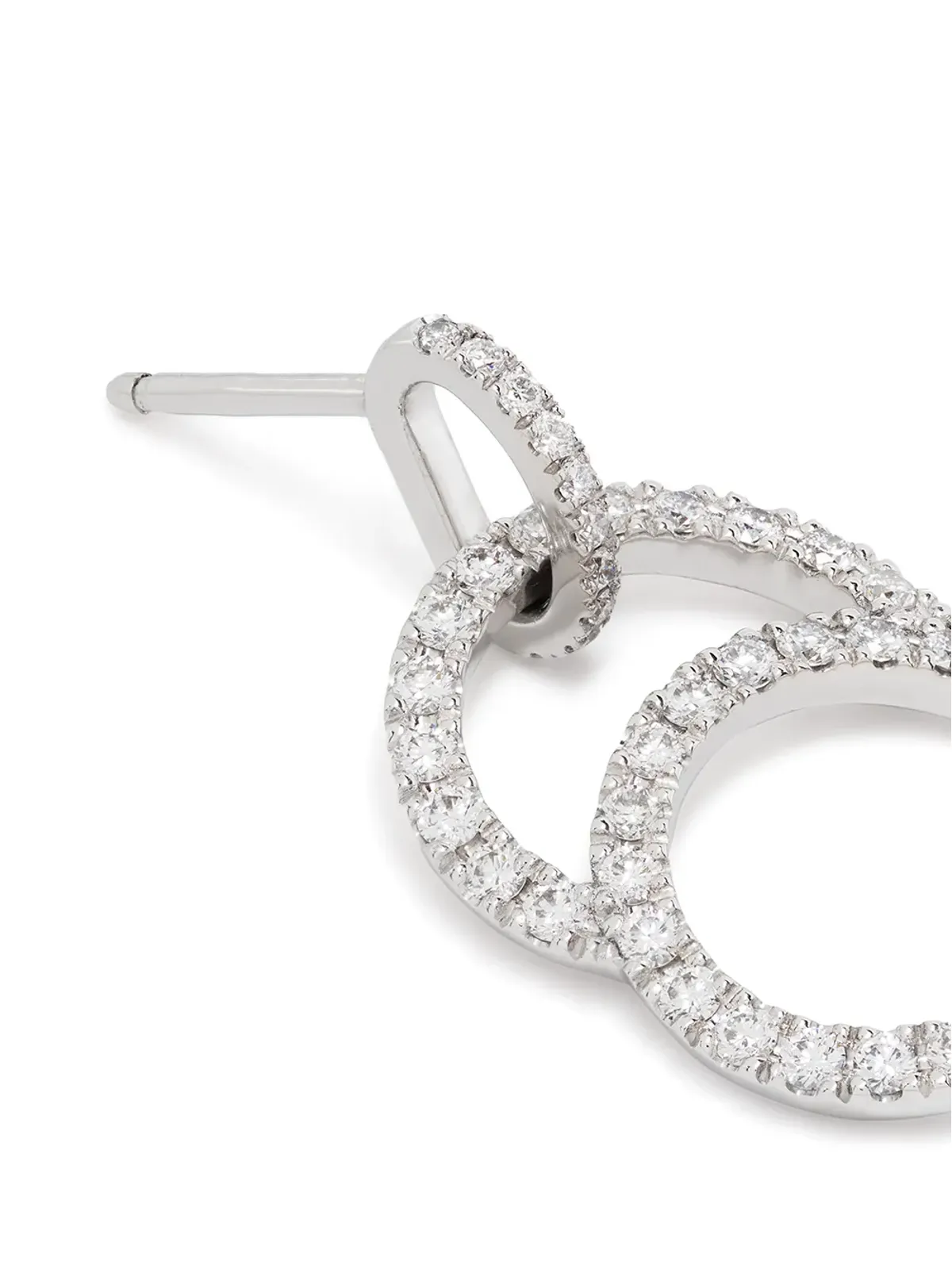 Courbet CELESTE 18kt recycled white gold ラボラトリーグロウン ダイヤモンド パヴェ セット ピアス - 画像4