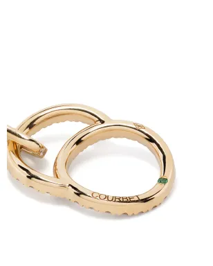 Courbet 18kt recycled yellow gold CELESTE ラボラトリーグロウン ダイヤモンド パヴェ セット イヤリング - サムネイル3
