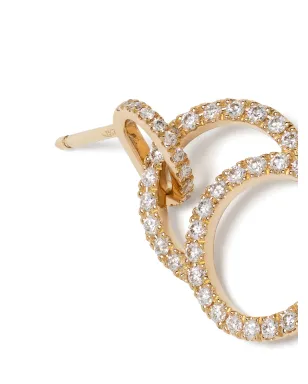Courbet 18kt recycled yellow gold CELESTE ラボラトリーグロウン ダイヤモンド パヴェ セット イヤリング - サムネイル4