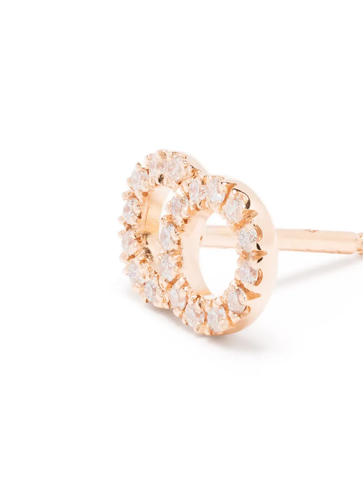 Courbet ローズゴールド18kt Celeste 小型 ラボグロウン ダイヤモンド パヴェ モノスタッド イヤリング - ピンク - 画像3