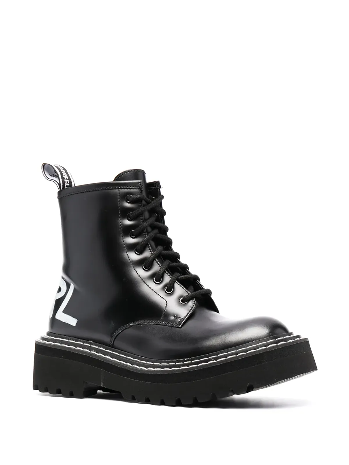 Karl Lagerfeld トループ ブラッシュロゴ コンバットブーツ - 画像2