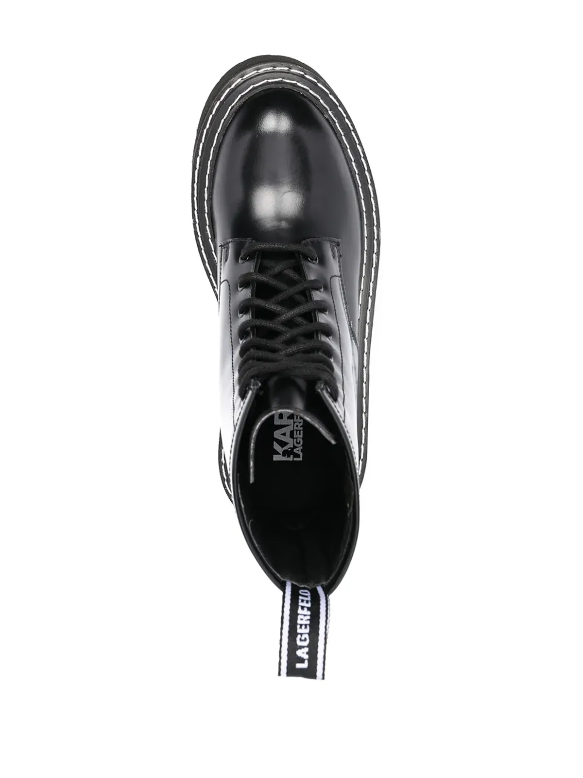 Karl Lagerfeld トループ ブラッシュロゴ コンバットブーツ - 画像4