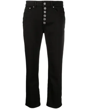 DONDUP ストレートレッグ クロップドジーンズ - ブラック - サムネイル1