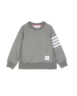 Thom Browne Kids ループバック ジャージー 4-Bar スウェットシャツ - グレー - サムネイル1