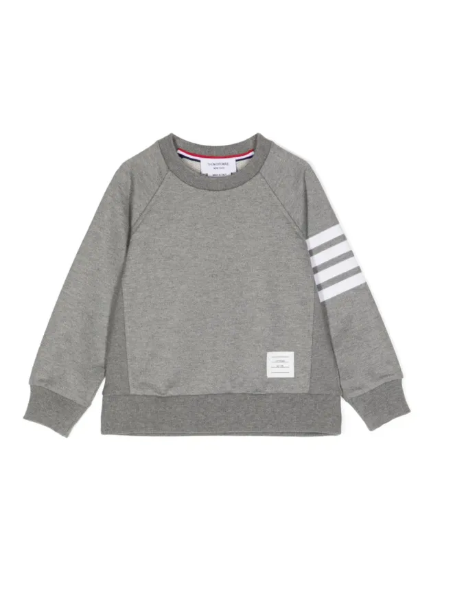 Thom Browne Kids Thom Browne Kids ループバック ジャージー 4-Bar スウェットシャツ - グレーの商品画像