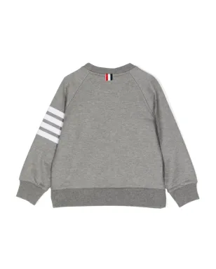 Thom Browne Kids ループバック ジャージー 4-Bar スウェットシャツ - グレー - サムネイル2
