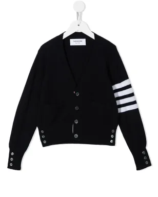 Thom Browne Kids 4-Bar V-neck カーディガン - サムネイル1