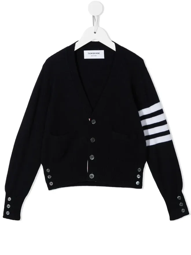 Thom Browne Kids Thom Browne Kids 4-Bar V-neck カーディガンの商品画像