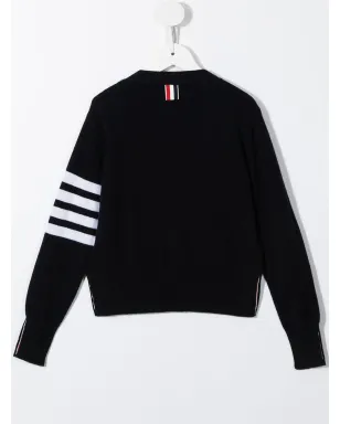 Thom Browne Kids 4-Bar V-neck カーディガン - サムネイル2