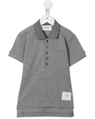 Thom Browne Kids クラシック半袖ポロシャツ - サムネイル1
