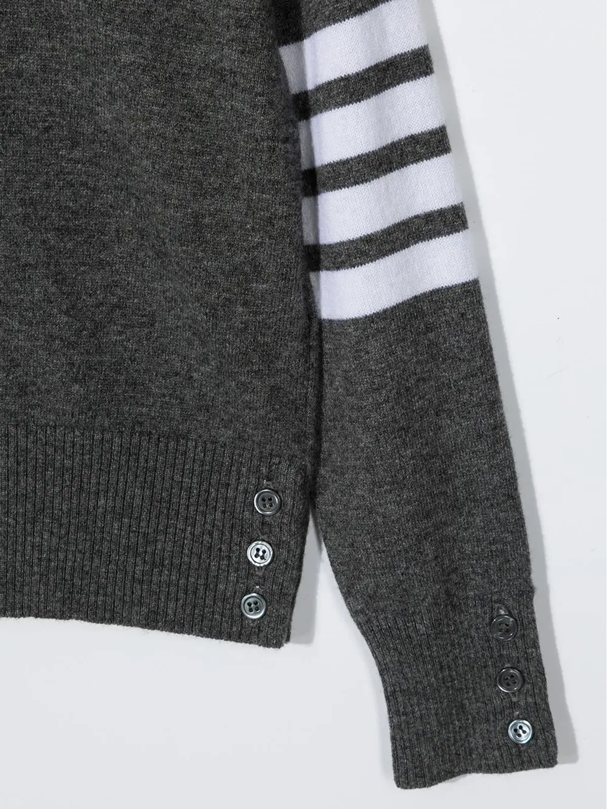 Thom Browne Kids 4-Bar クルーネック カシミア ジャンパー - 画像3