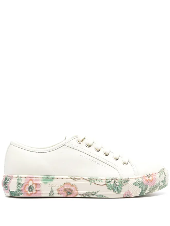 FERRAGAMO Ferragamo 花柄トリムのローカットスニーカーの商品画像