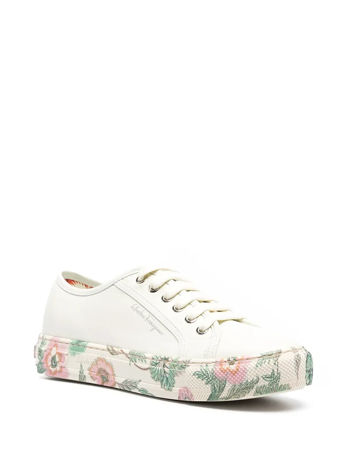 Ferragamo 花柄トリムのローカットスニーカー - 画像2