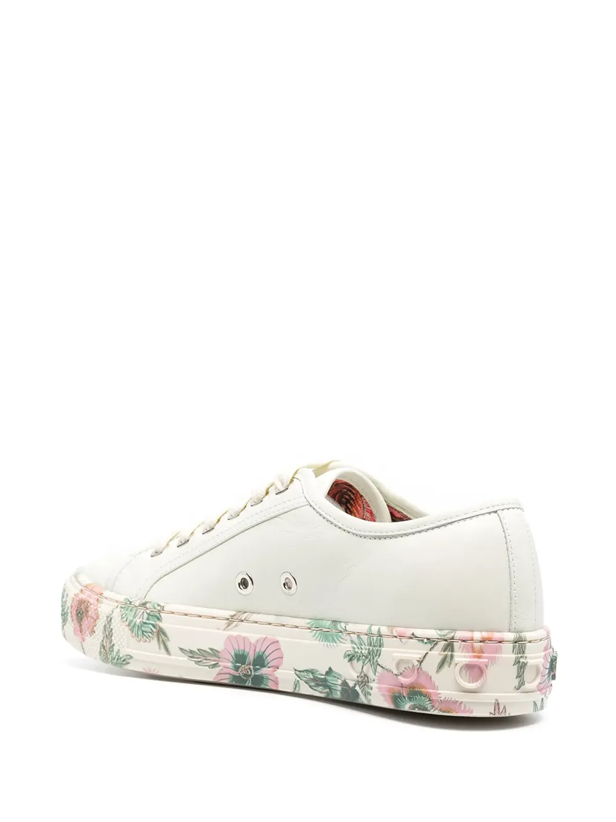 Ferragamo 花柄トリムのローカットスニーカー - 画像3