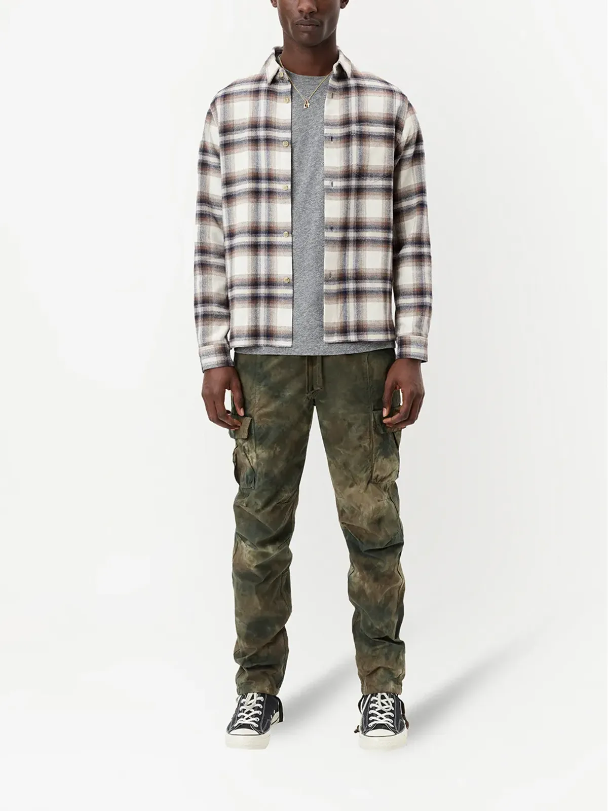 John Elliott カモフラージュタイダイカーゴパンツ - 画像2