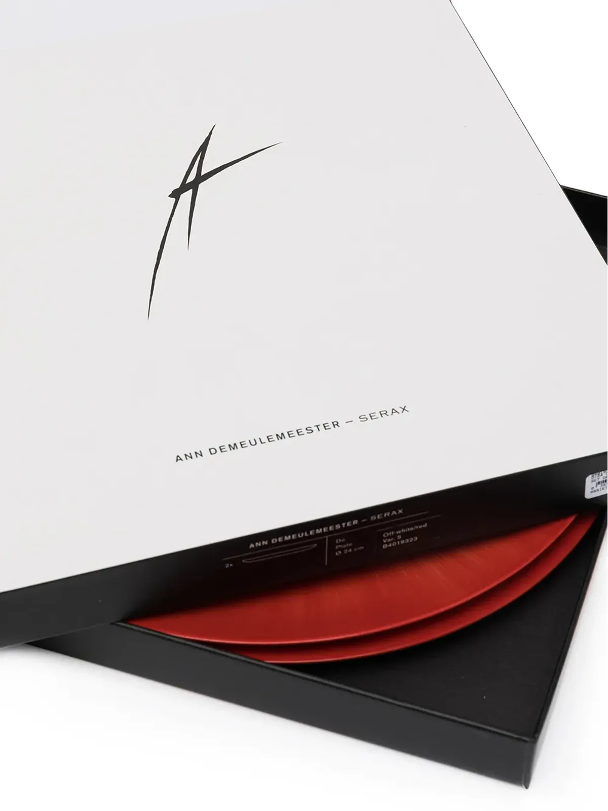 Ann Demeulemeester X Serax ペアの影柄プリントプレート - レッド - 画像4