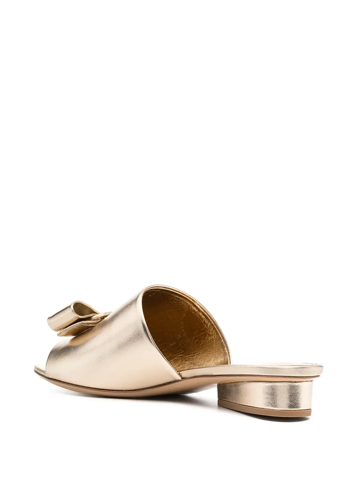 Ferragamo ビバ ボウ スライドサンダル - ゴールド - 画像3