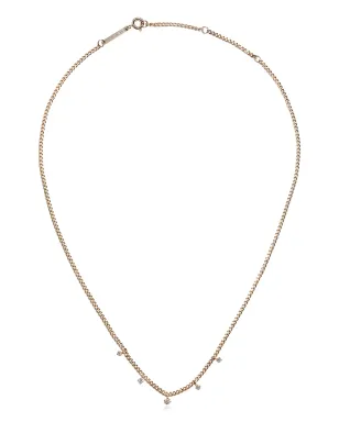 Zoë Chicco 14金イエローゴールド カーブチェーン ダイヤモンド ネックレス - サムネイル1