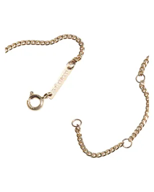 Zoë Chicco 14金イエローゴールド カーブチェーン ダイヤモンド ネックレス - サムネイル4