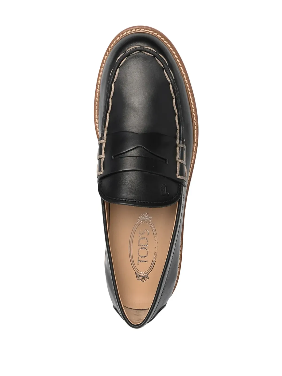 Tod's コントラストステッチ チャンクソール ローファー - 画像4