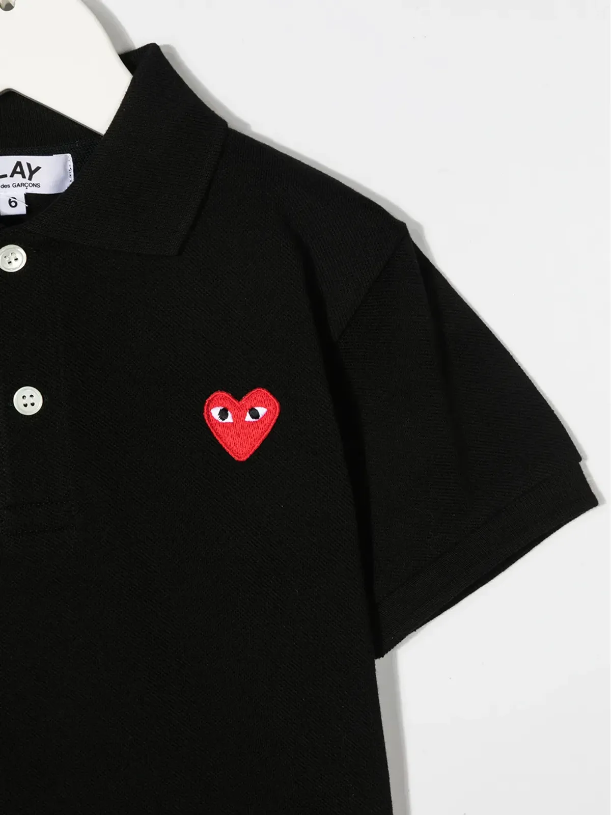 Comme Des Garçons Play Kids ハートロゴパッチ ポロシャツ - 画像3