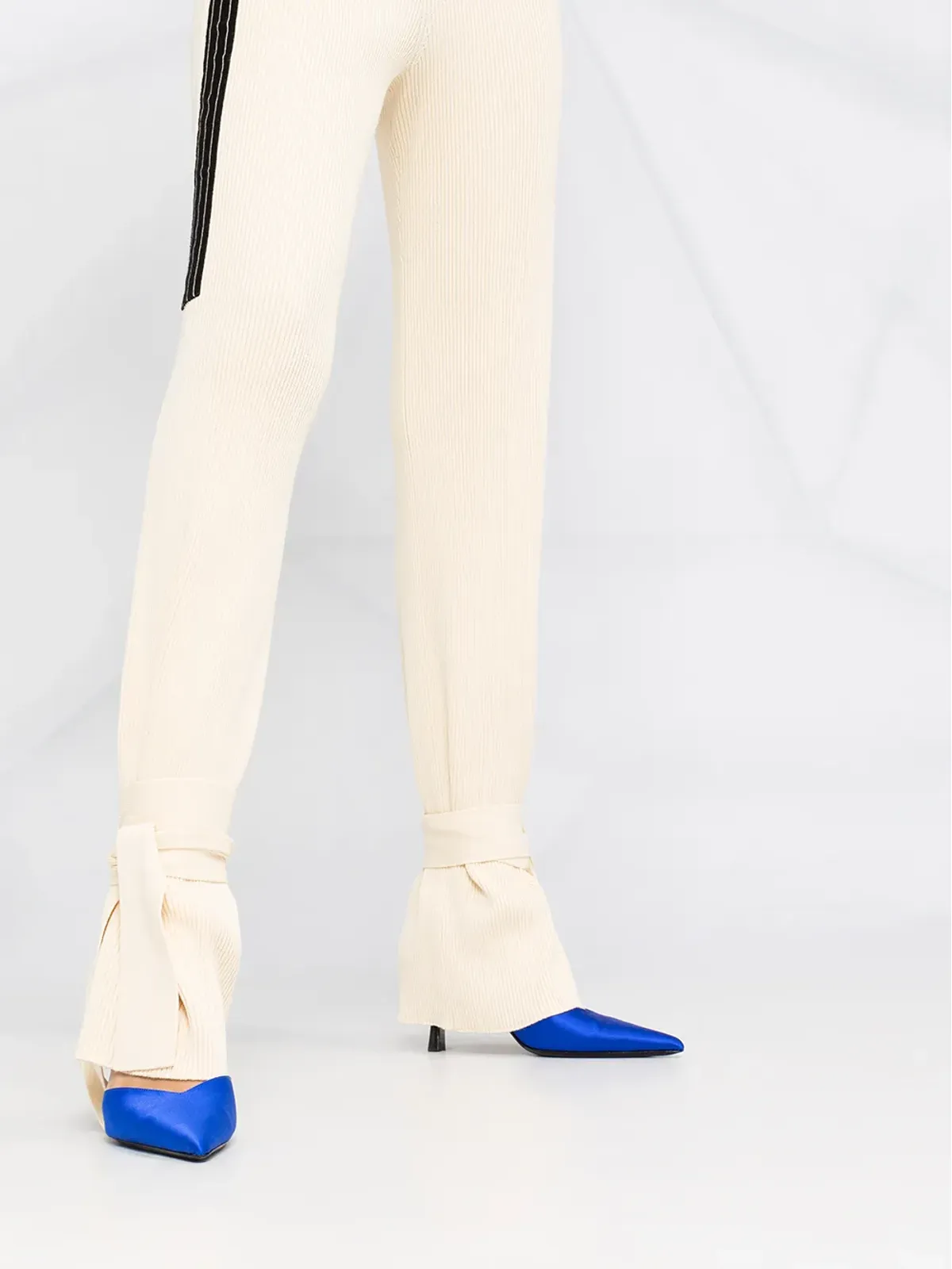 Off-White リブニットパンツ（ハイウエスト） - 画像3