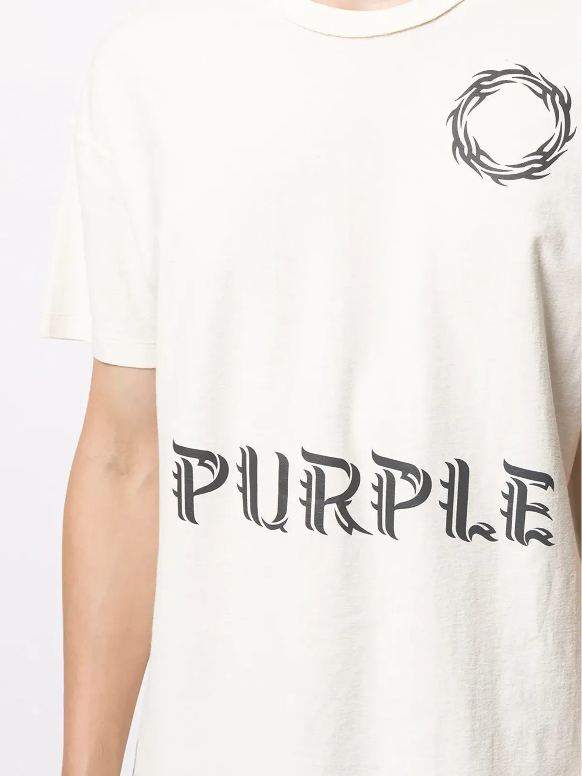Purple Brand ロゴプリント半袖Tシャツ（ホワイト） - 画像5