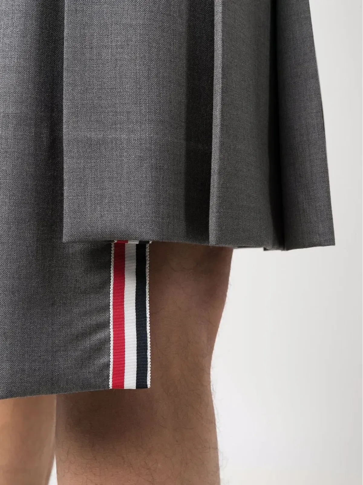 Thom Browne ハイロー ヘム プリーツスカート - グレー - 画像5