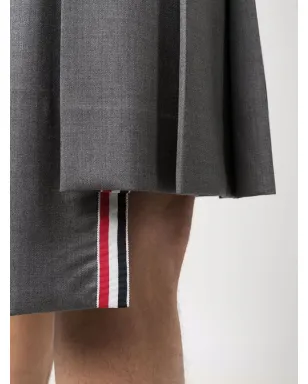 Thom Browne ハイロー ヘム プリーツスカート - グレー - サムネイル5