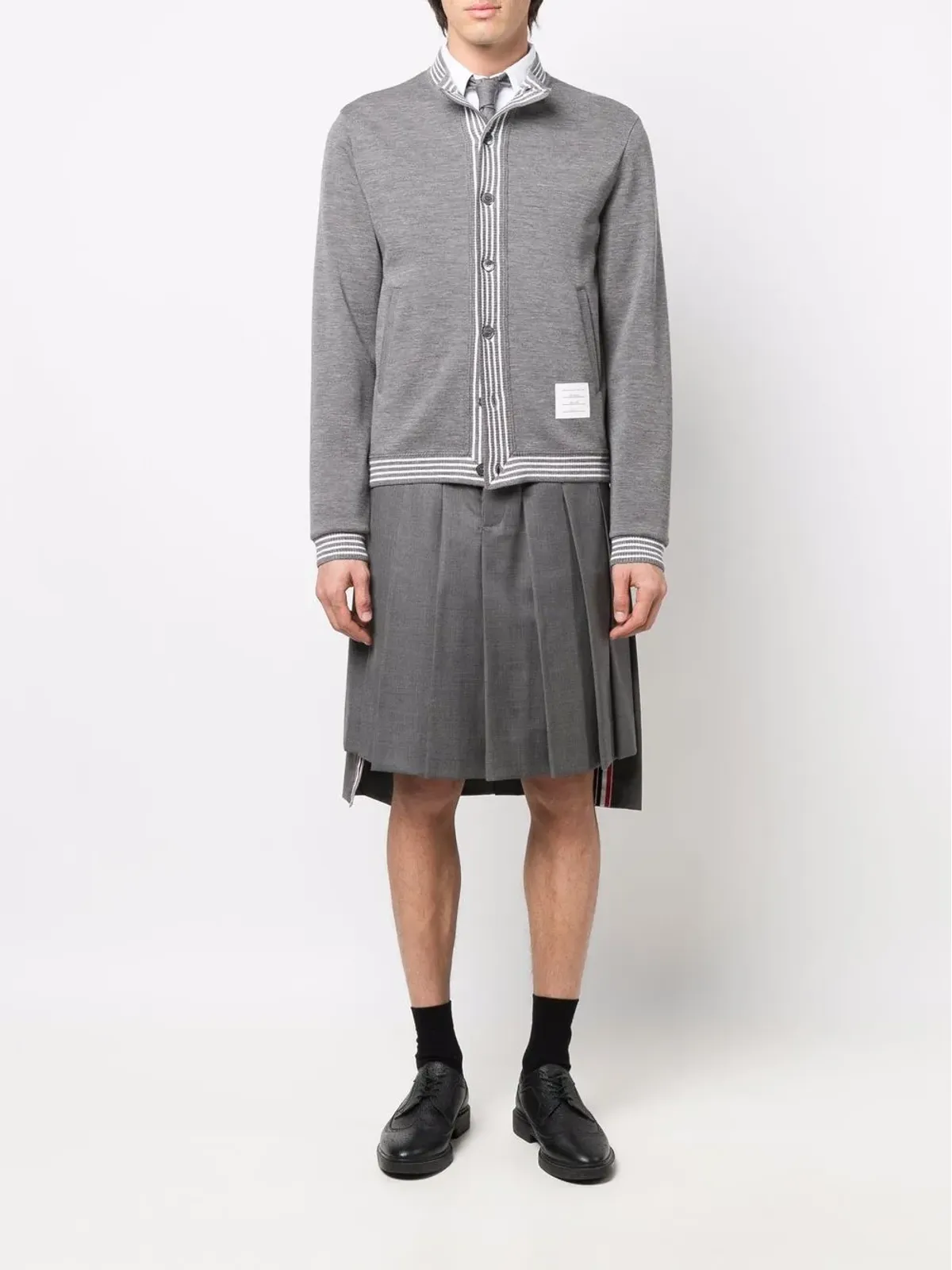 Thom Browne ハイロー ヘム プリーツスカート - グレー - 画像2