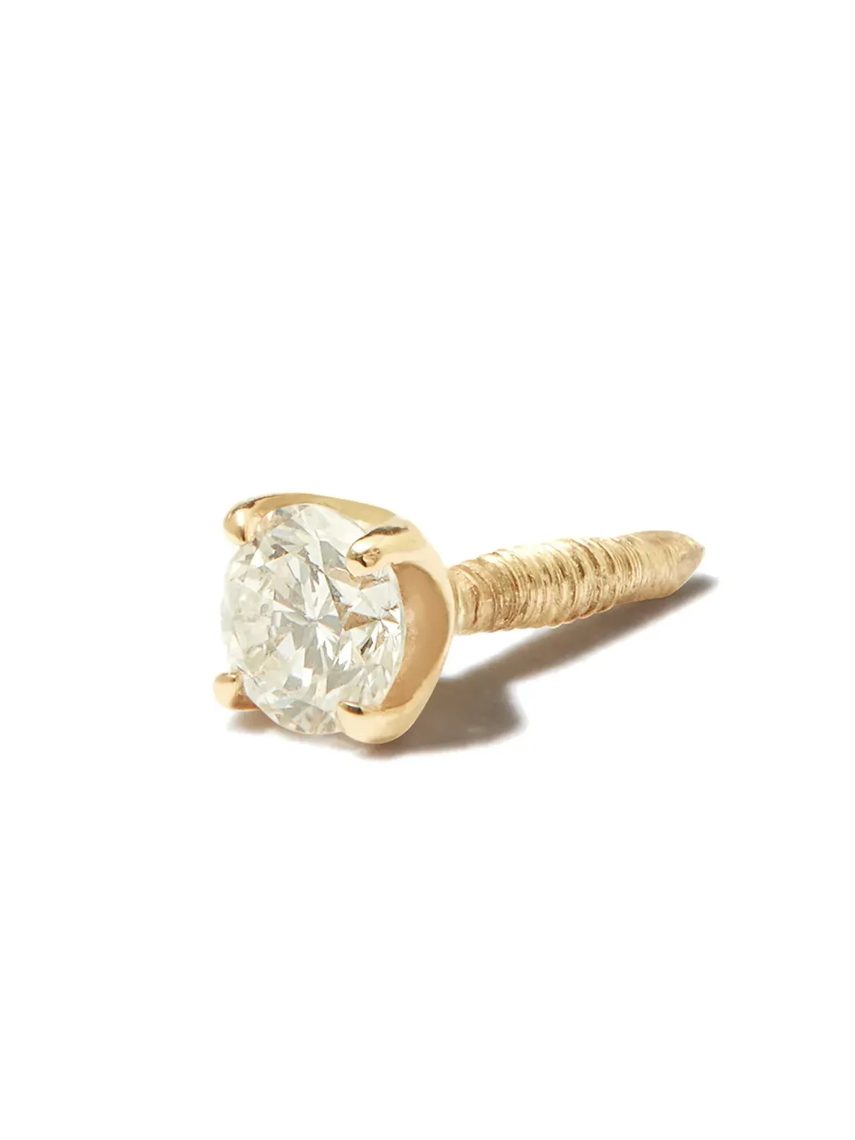 Otiumberg 14kt イエローゴールド ダイヤモンドスタッドピアス - 画像2