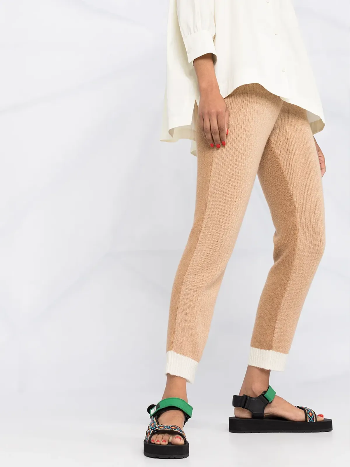 Marni リブニットカシミヤパンツ - 画像3