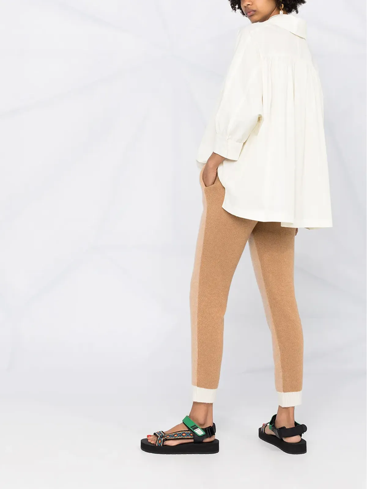 Marni リブニットカシミヤパンツ - 画像4