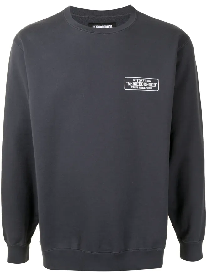 Neighborhood Neighborhood ロゴプリント長袖スウェットシャツ - ブルーの商品画像