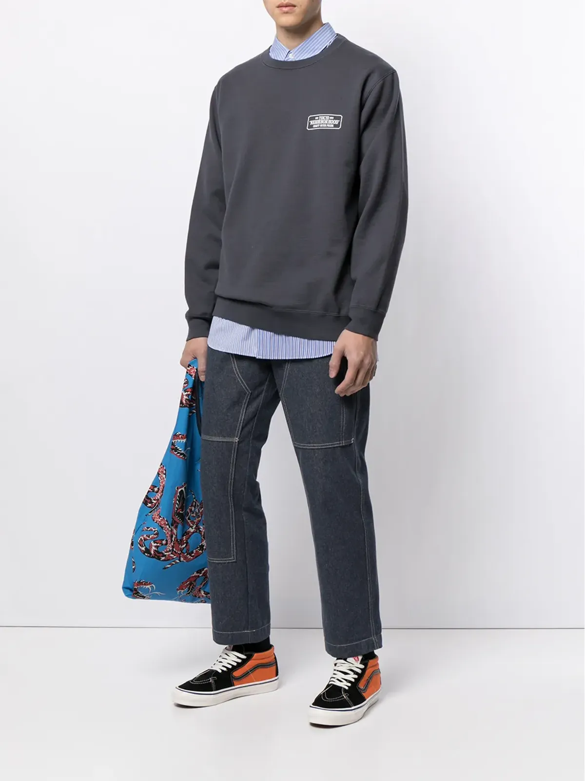 Neighborhood ロゴプリント長袖スウェットシャツ - ブルー - 画像2