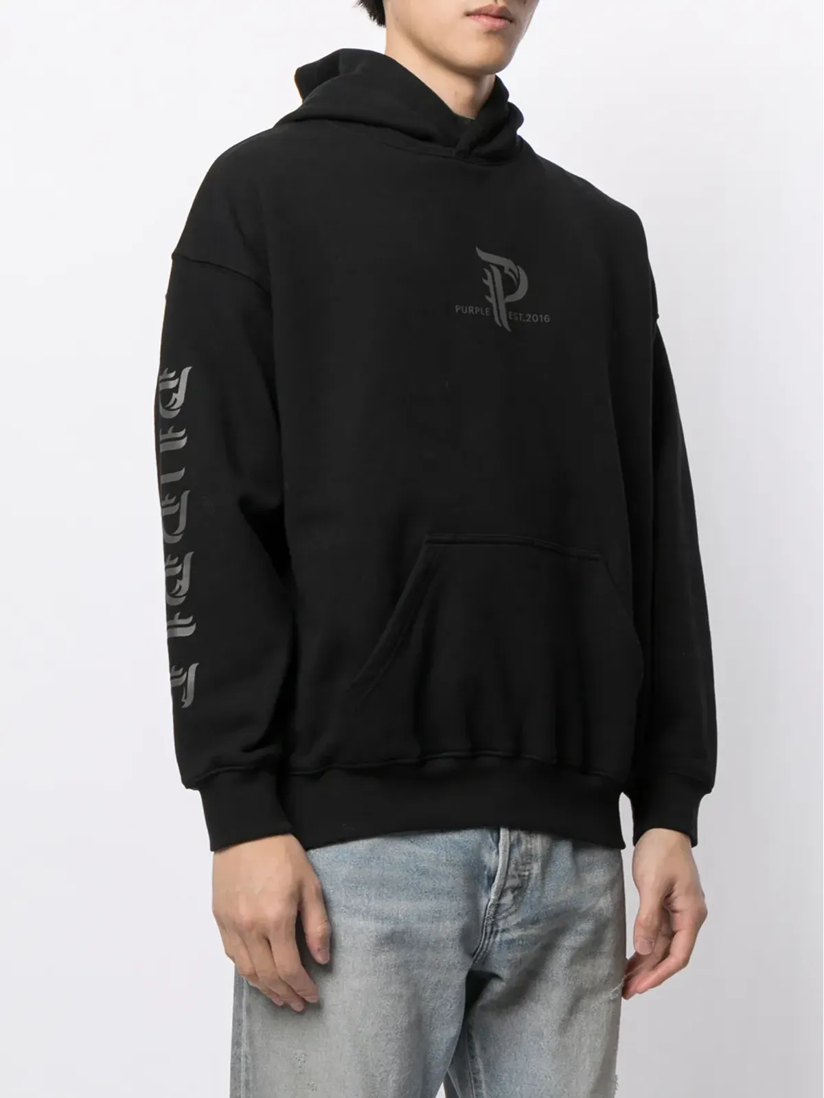 Purple Brand ロゴプリント パーカー - 画像3