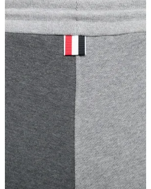 Thom Browne パネル付き4バー コットンショーツ グレー - サムネイル5