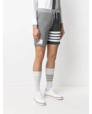 Thom Browne パネル付き4バー コットンショーツ グレー - サムネイル3