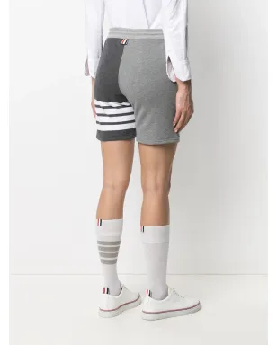 Thom Browne パネル付き4バー コットンショーツ グレー - サムネイル4