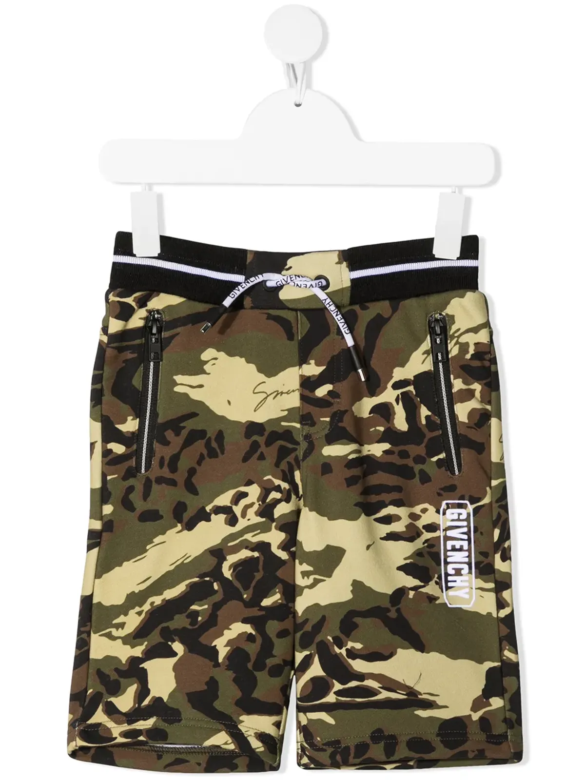 Givenchy Kids カモフラージュ柄トラックショーツ - 画像1