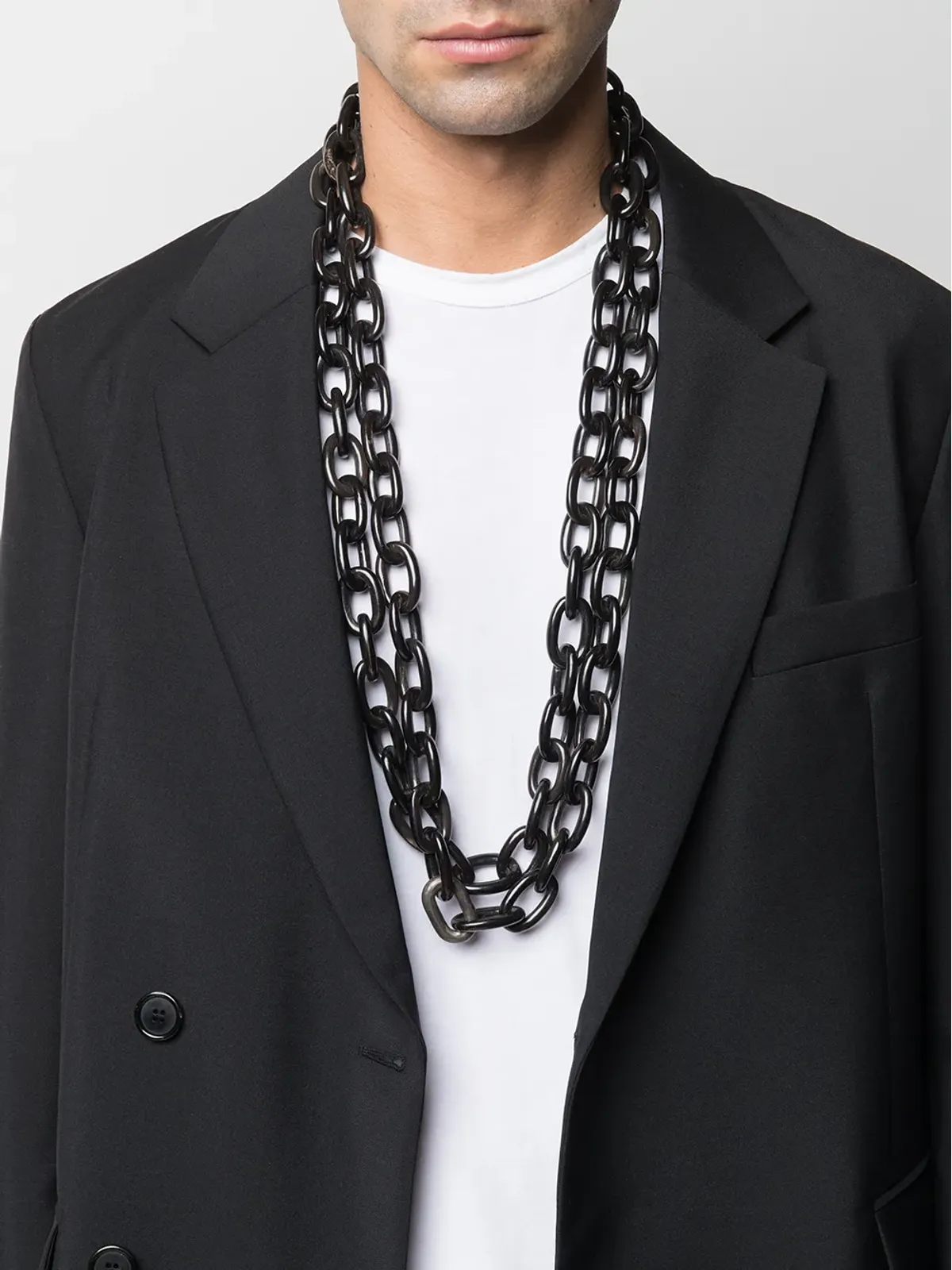 Parts of Four organic link chain - Black - 画像2