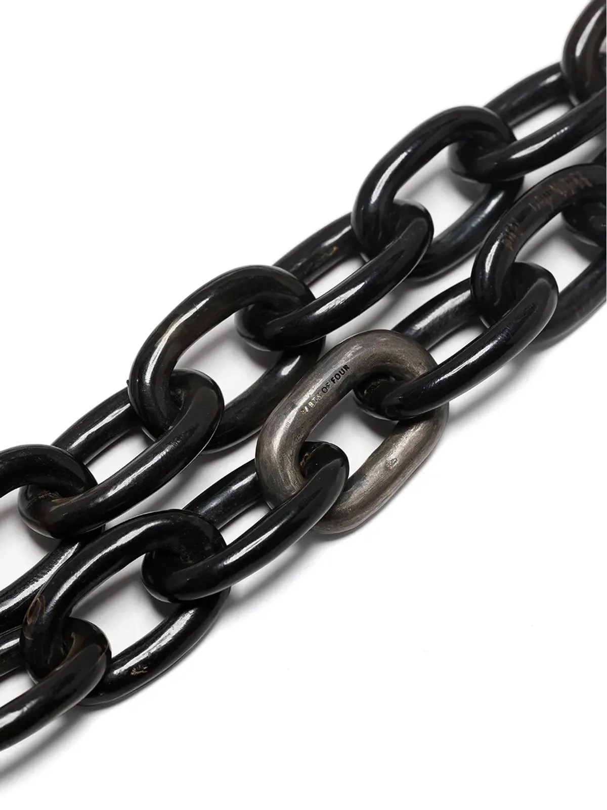 Parts of Four organic link chain - Black - 画像3