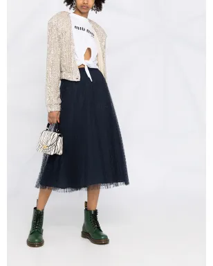 RED Valentino ハイライズフレアミディスカート - サムネイル2
