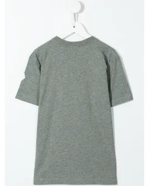 COUNTY OF MILAN KIDS tiger-print cotton T-shirt - Grey - サムネイル2
