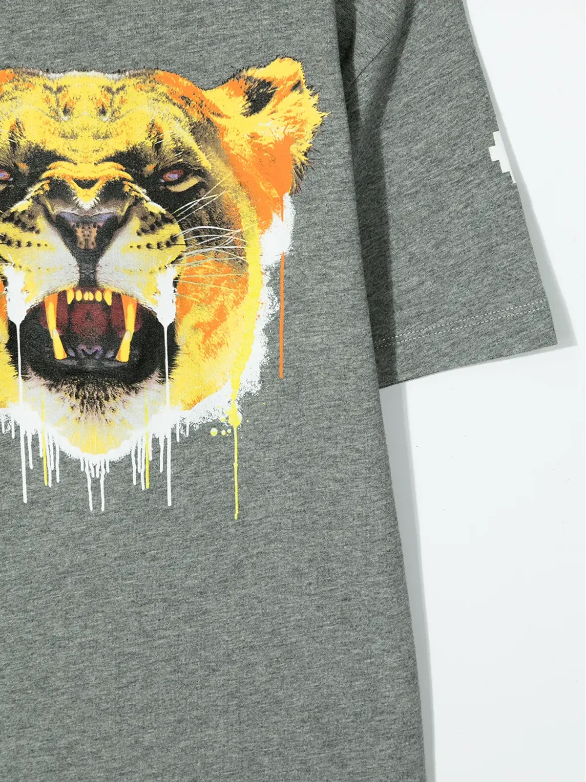 COUNTY OF MILAN KIDS tiger-print cotton T-shirt - Grey - 画像3